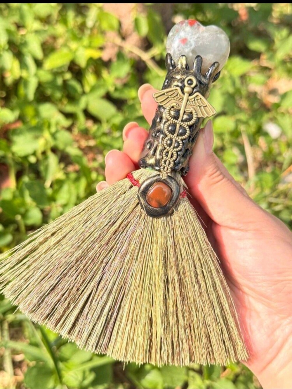 African Blood Stone Mini Broom